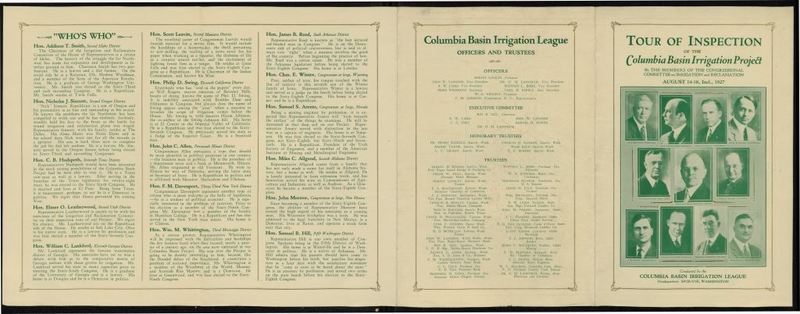 Tour of Inspection of the Columbia Basin Irrigation Project
