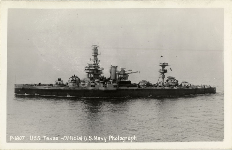 U.S.S. Texas postcard