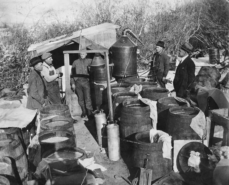 The results of a Police Raid on a still in Wyoming