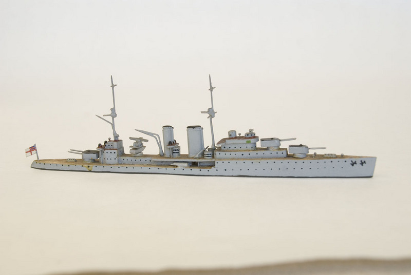 H.M.S. Exeter waterline model