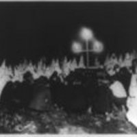 Ku Klux Klan assembled to receive candidates for membership