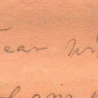 Captain E.W. Fuller letter to Mary Fuller, letter 2, page 1 detail